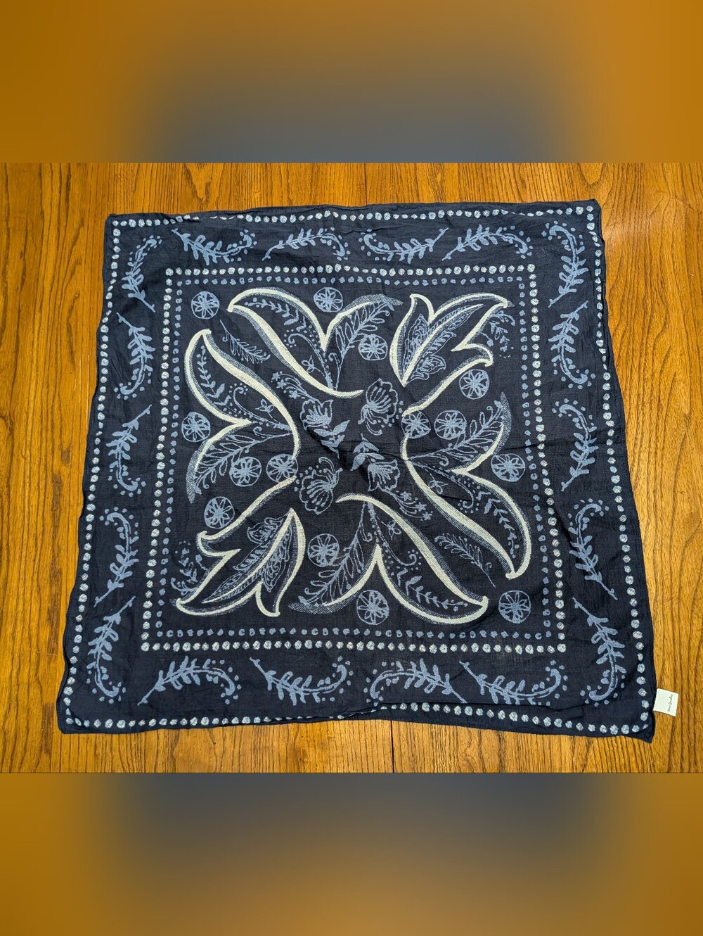 Vera Bradley Navy Paisley Floral Bandana Scarf Hair Neck Bag Accessory OS